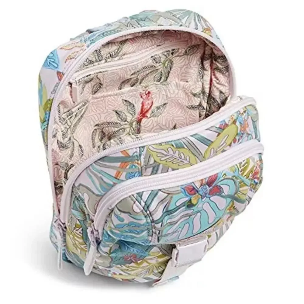 NWT Vera Bradley Women's Cotton Utility Sling Backpack, Rain Forest Canopy